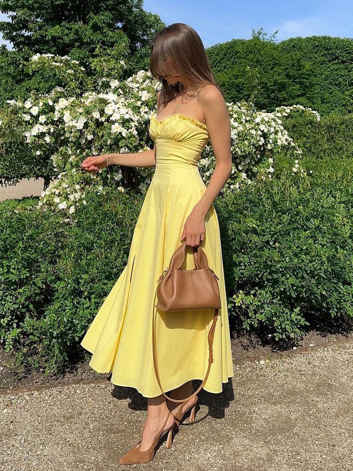 Damen Sommerkleid mit Bustier A-Linie - Norvielle