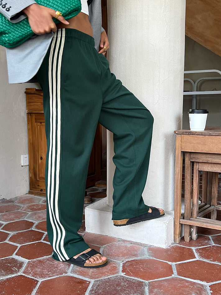 Damen Hochtaillen-Hose Gerade Linien