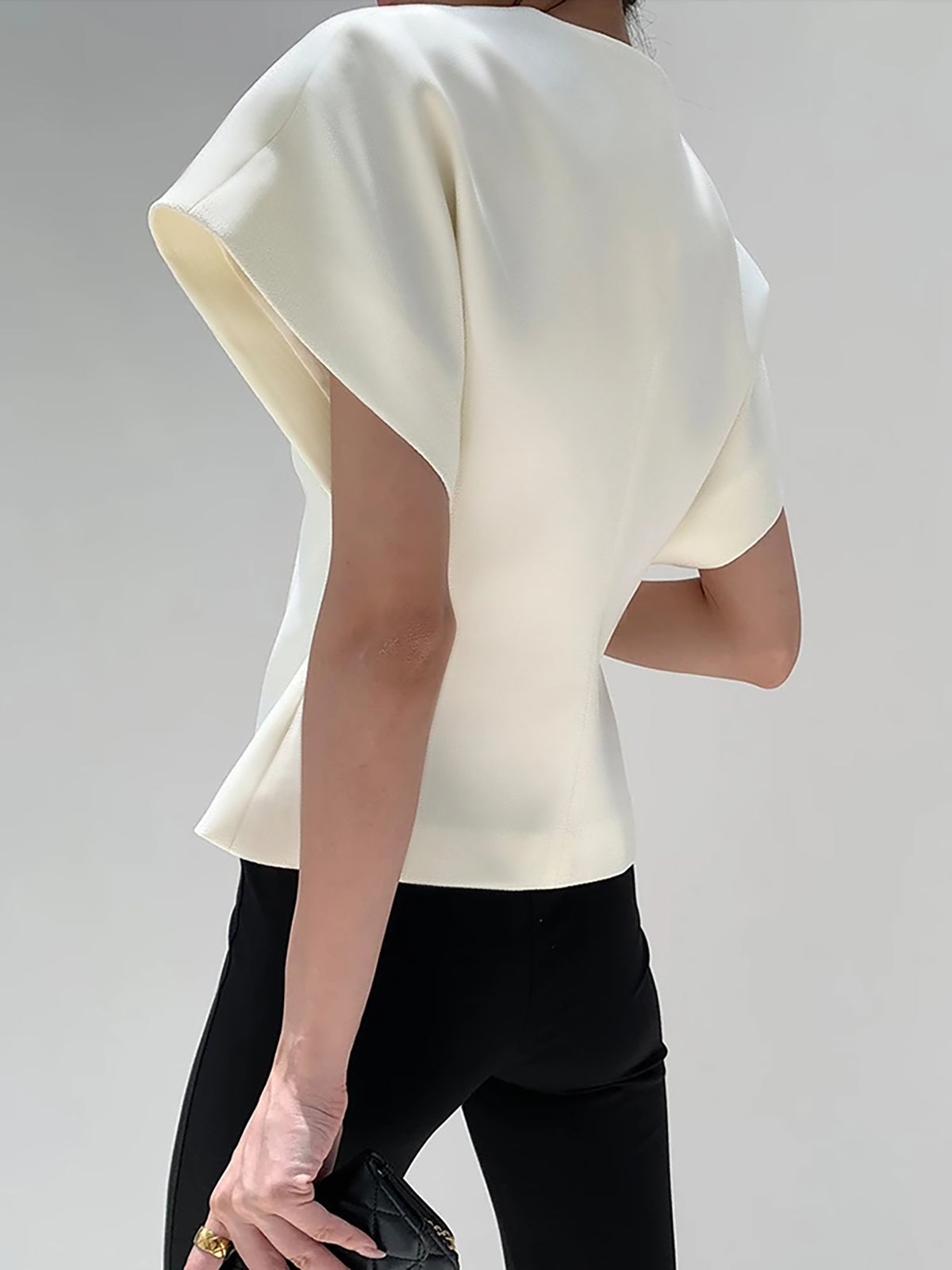 Damen Bluse V-Ausschnitt Knopfleiste Leicht
