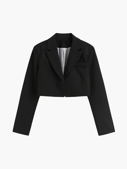 Norvielle Damen Crop Blazer Elegant - Norvielle