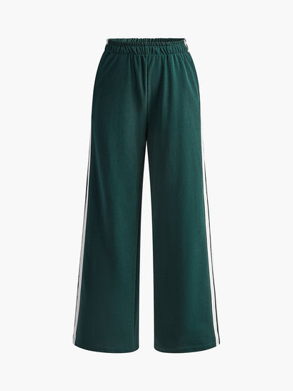 Damen Hochtaillen-Hose Gerade Linien