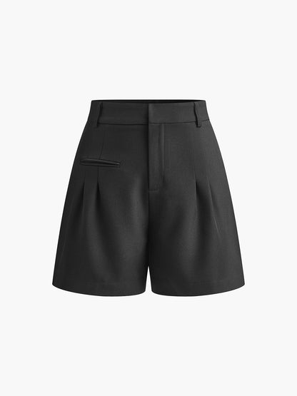 Damen Highwaist Shorts Gerades Bein Hüftabschluss