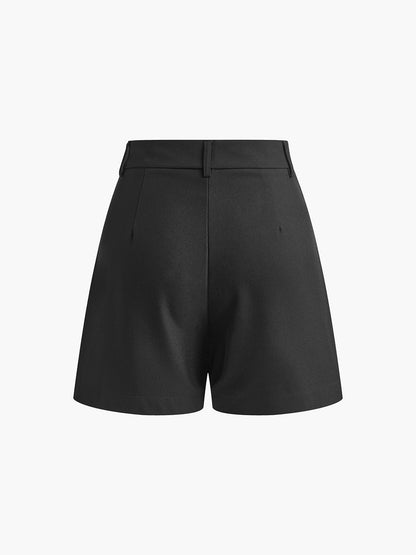 Damen Highwaist Shorts Gerades Bein Hüftabschluss