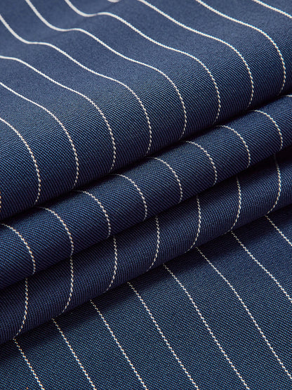 Norvielle Damen Nadelstreifenhose Weites Bein Faltenhose