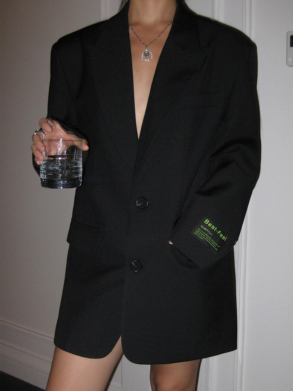 Damen Oversized Blazer Klassisch Relaxed Fit