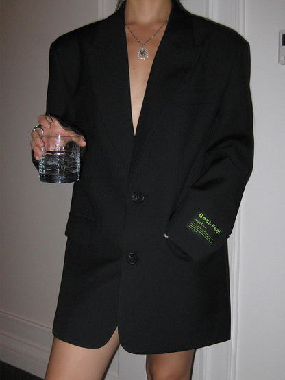Damen Oversized Blazer Klassisch Relaxed Fit