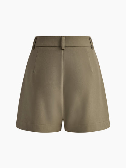 Damen Highwaist Shorts Gerades Bein Hüftabschluss