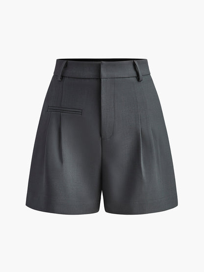 Damen Highwaist Shorts Gerades Bein Hüftabschluss