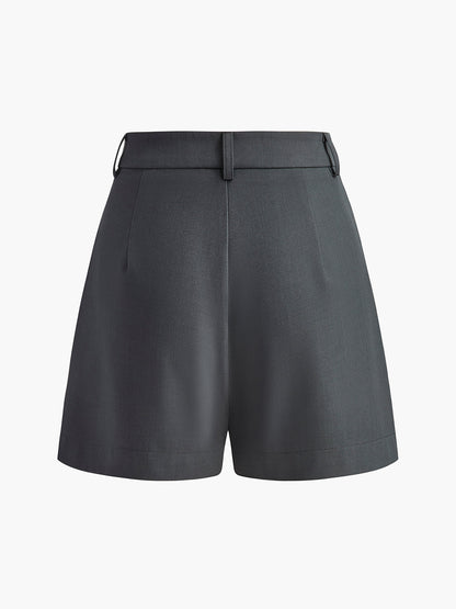 Damen Highwaist Shorts Gerades Bein Hüftabschluss