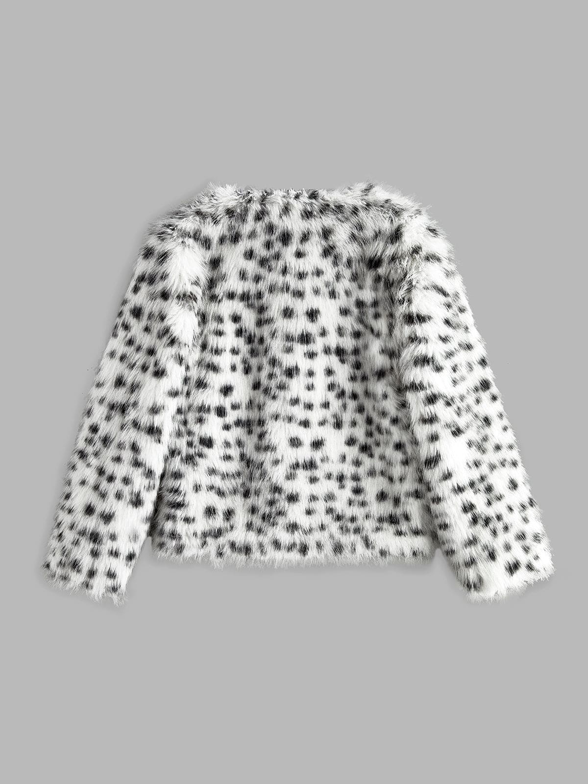 Kunstfelljacke Leopardenmuster Damen