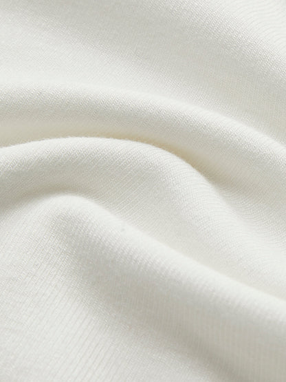 Damen Slim Fit T-Shirt Klassisch Baumwolle Weiß