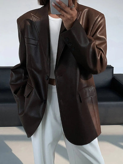 Sarah | Lederblazer mit Taschen und Detail Zendoo.de