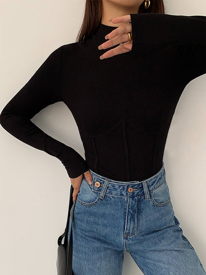 Damen Slim Fit T-Shirt Klassisch Baumwolle Weiß