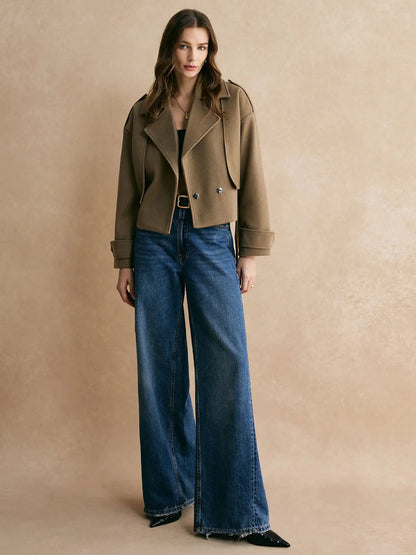 Soph | Warme Jacke mit Gürtel in einfarbig Zendoo.de