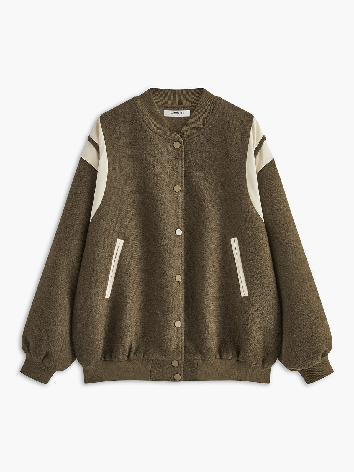 Molly Damen Varsity-Jacke Retro-Stil Streifen Ärmel