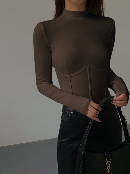 Damen Slim Fit T-Shirt Klassisch Baumwolle Weiß