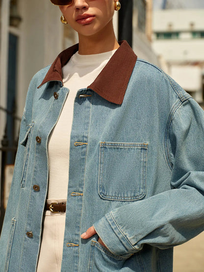 Isabelle | Kontrast-Jeansjacke Zendoo.de