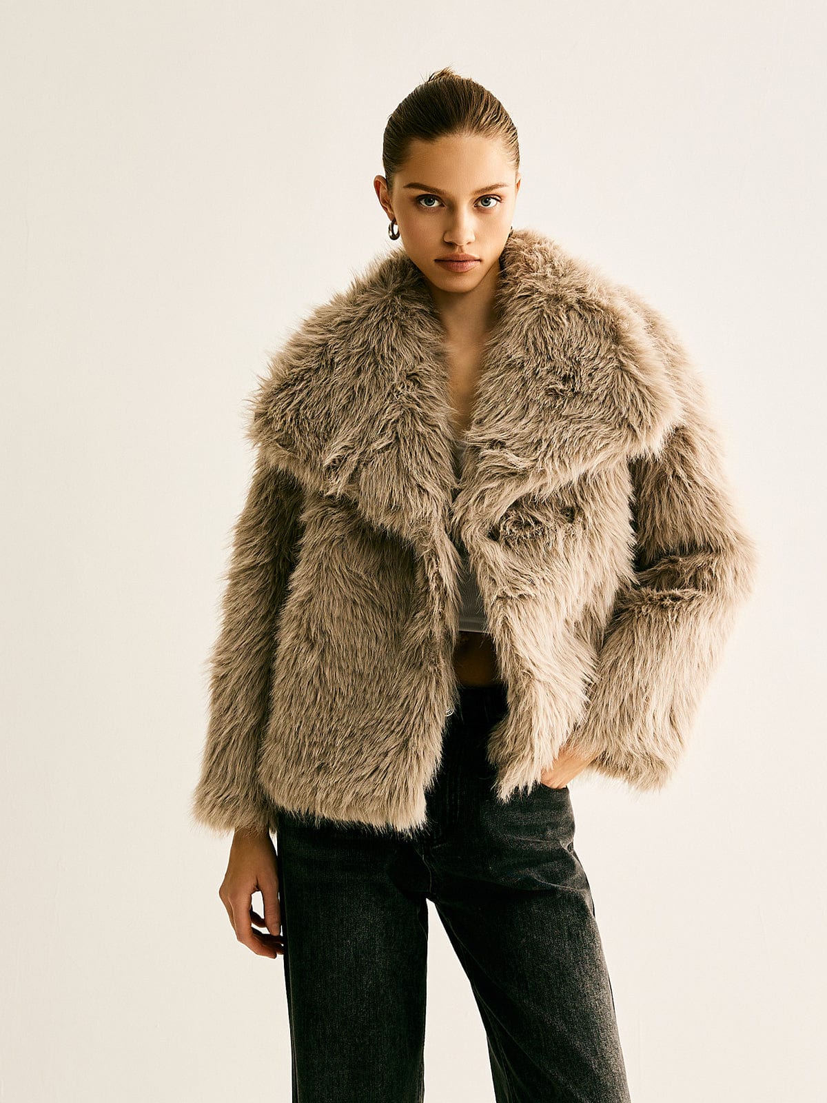 Kunstfelljacke Damen Elegantes Design Wärme