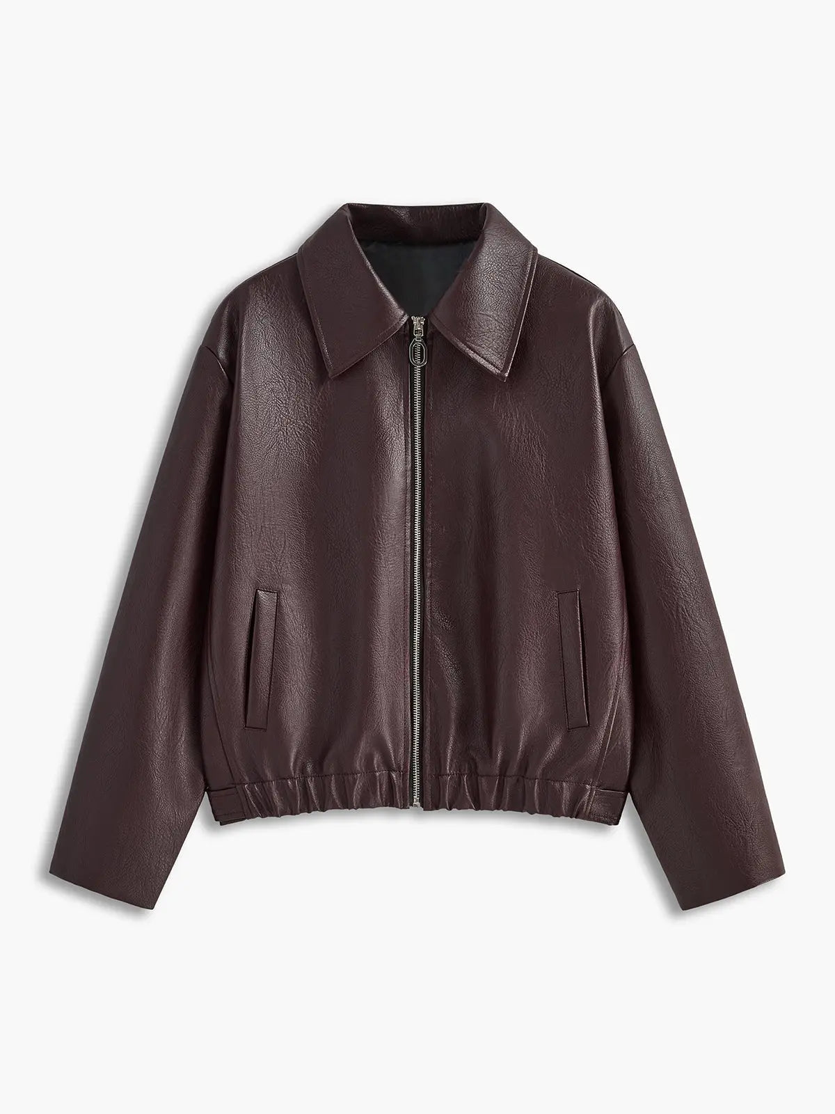 Damen Lederjacke Klassisch Schwarz - Norvielle
