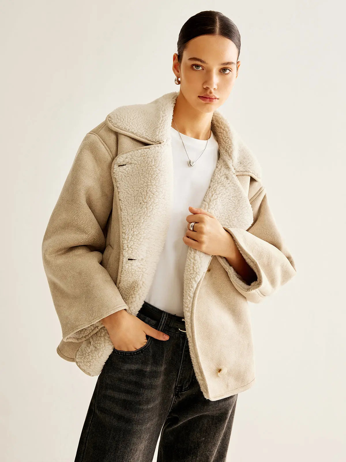 Damen Fleecejacke Knopfleiste - Norvielle