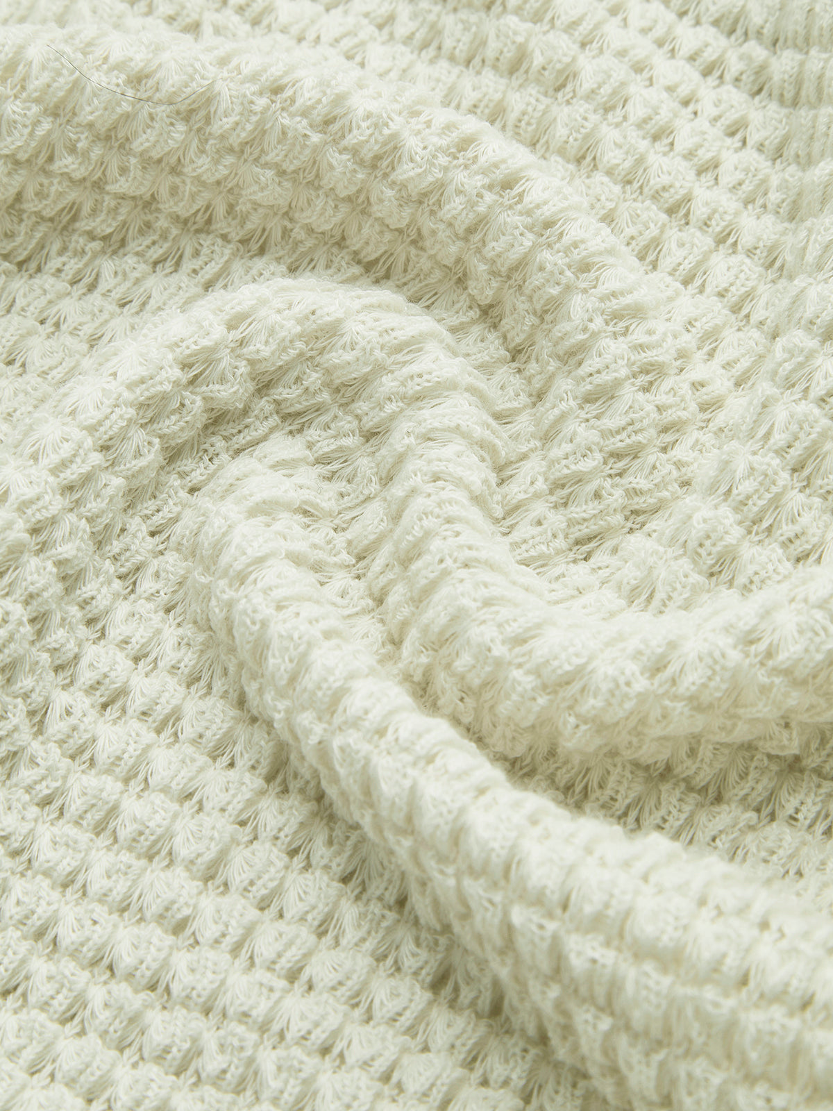 Damen Langarm Crop- aus Waffelstrick