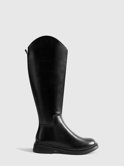 Damen Stiefel Hoher Schaft Leder