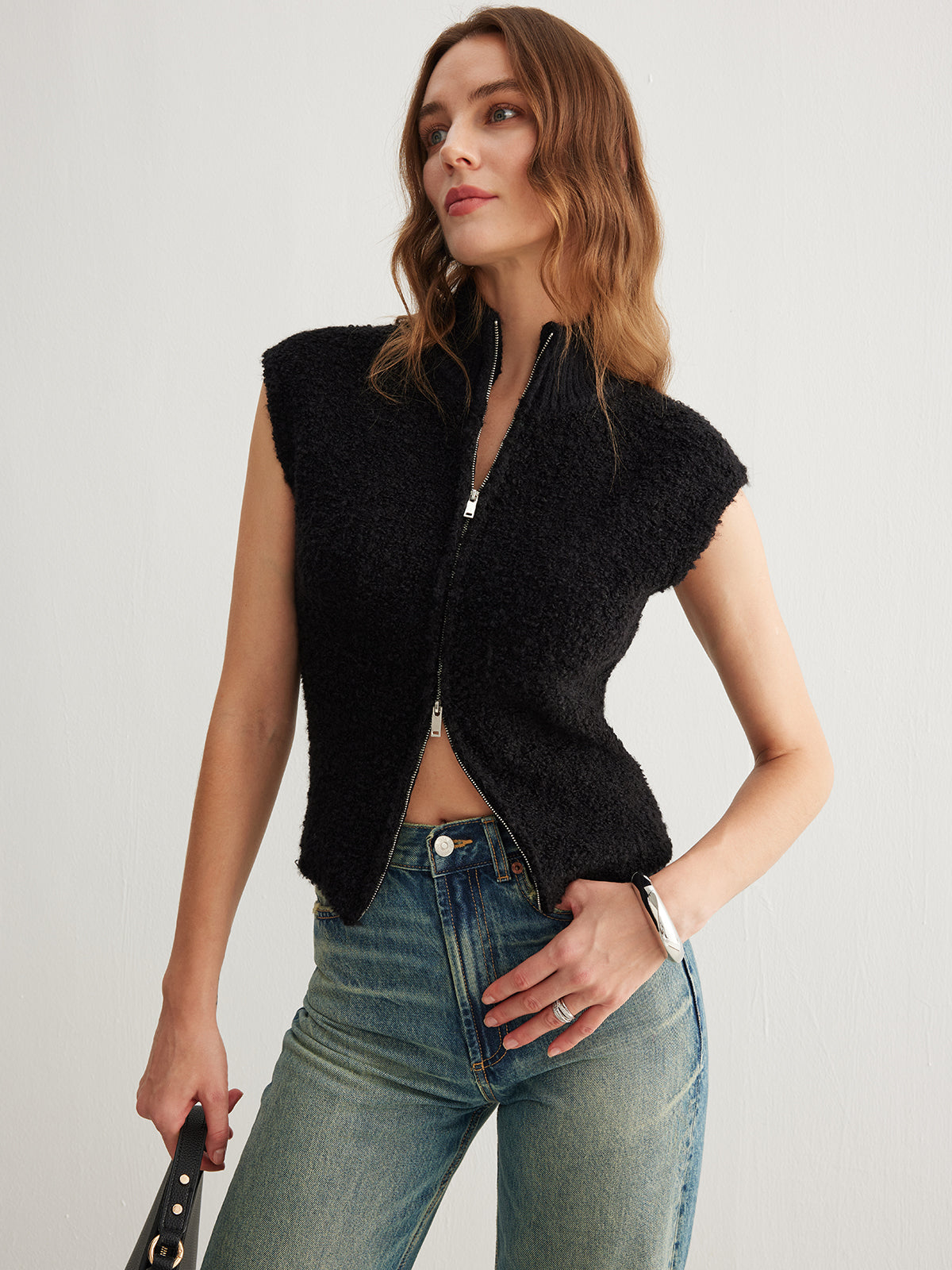 Damen Teddy Pulswärmer Klassisch Weich Beige