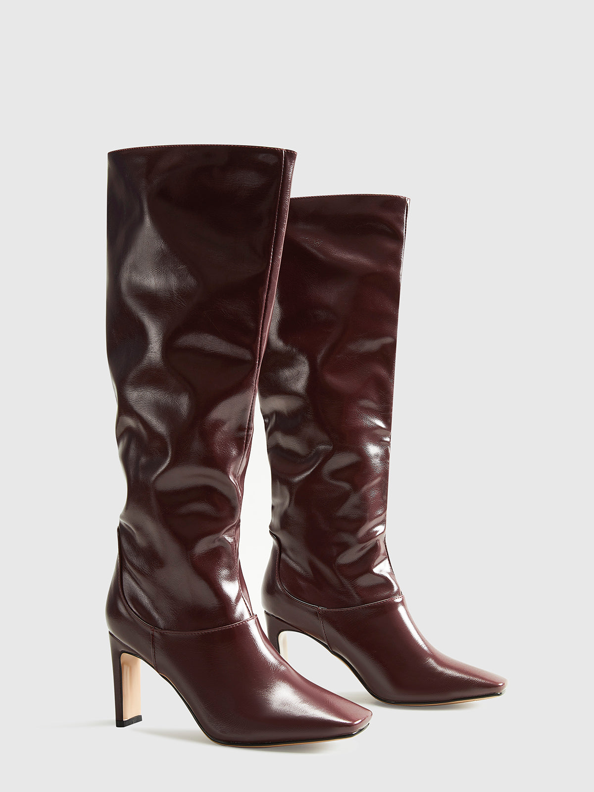 Damen Stiefel Kniehoch Hochabsatz