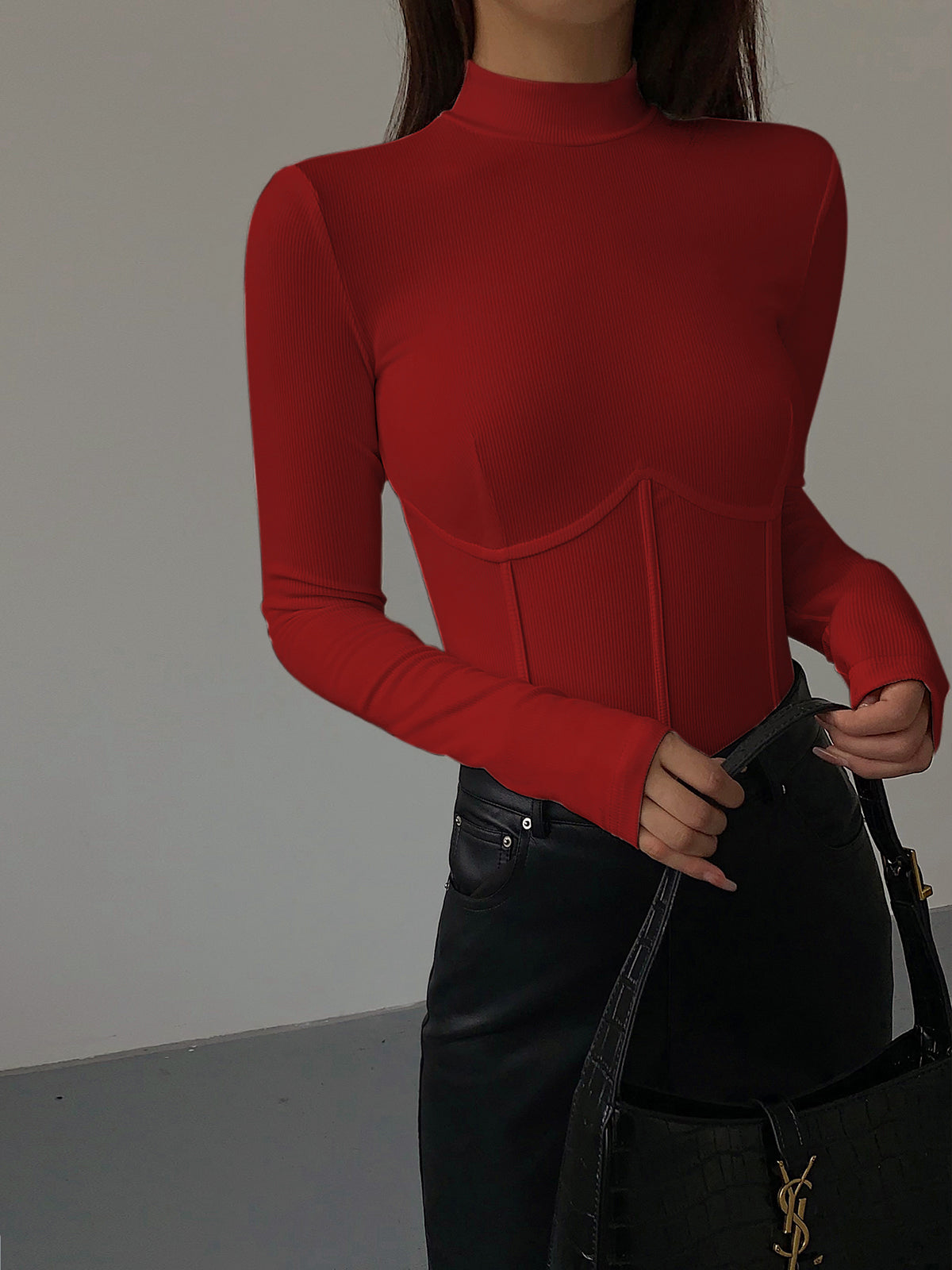 Damen Slim Fit T-Shirt Klassisch Baumwolle Weiß