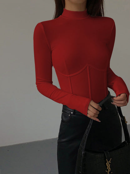 Damen Slim Fit T-Shirt Klassisch Baumwolle Weiß