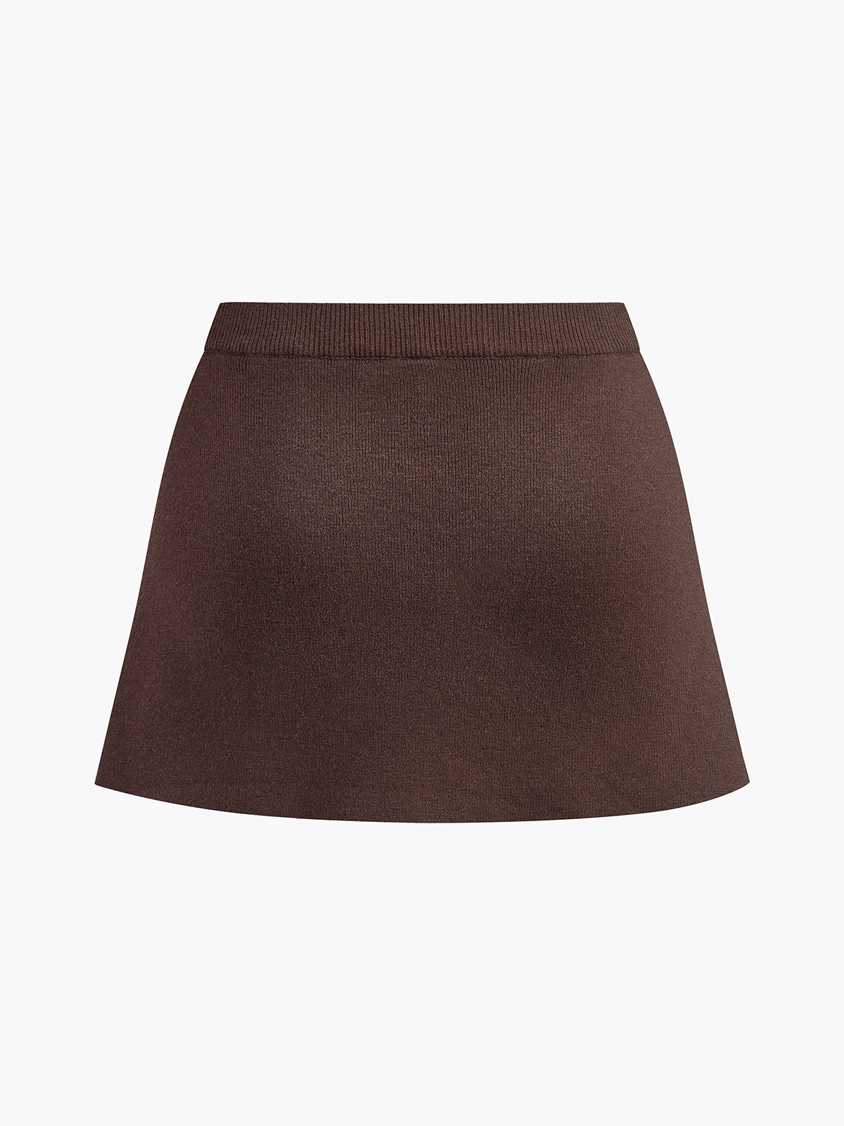 Noa Damen Minirock Strickoptik Zierschnalle