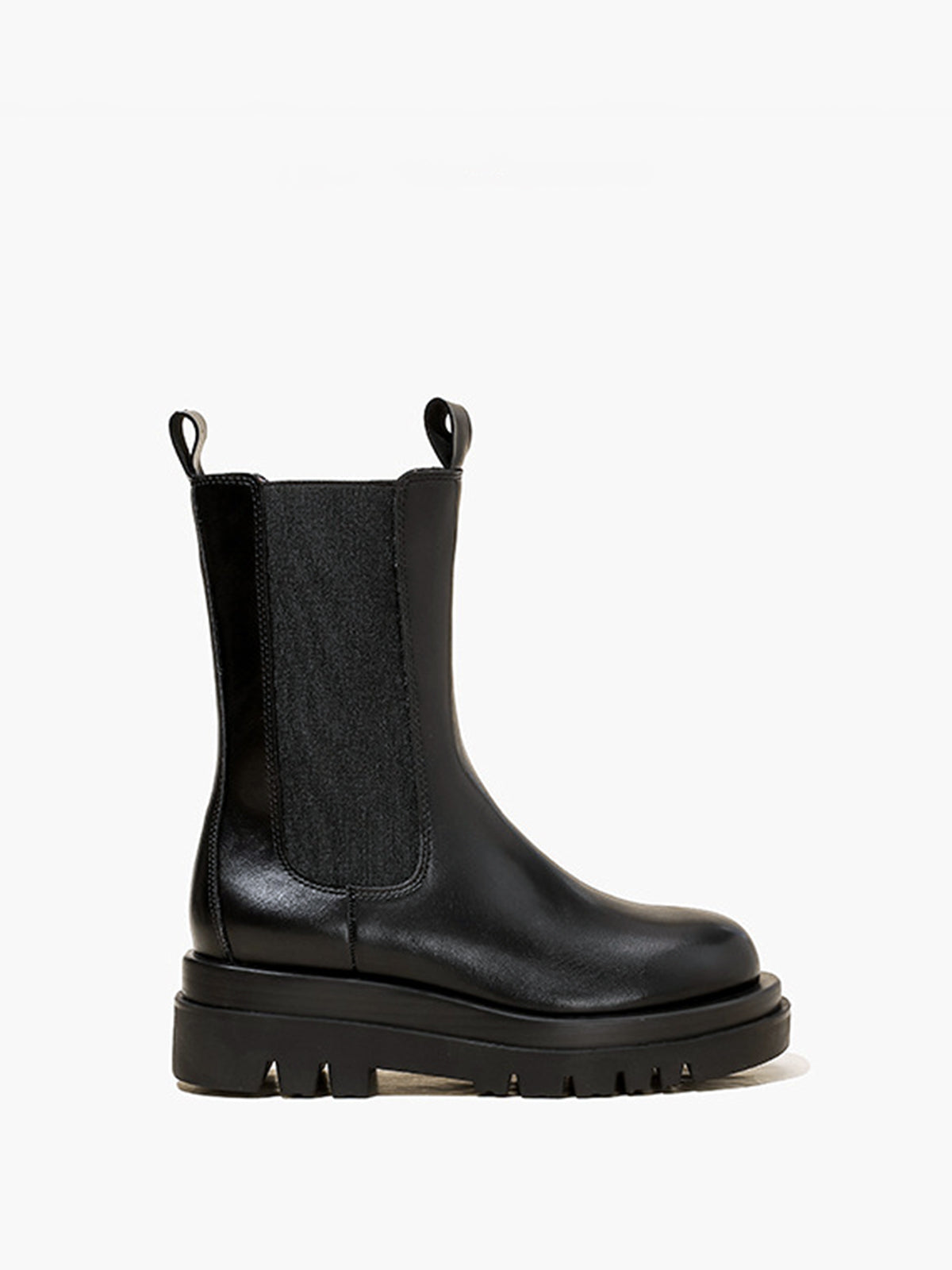 Damen Chelsea Stiefel Plateau Sohle