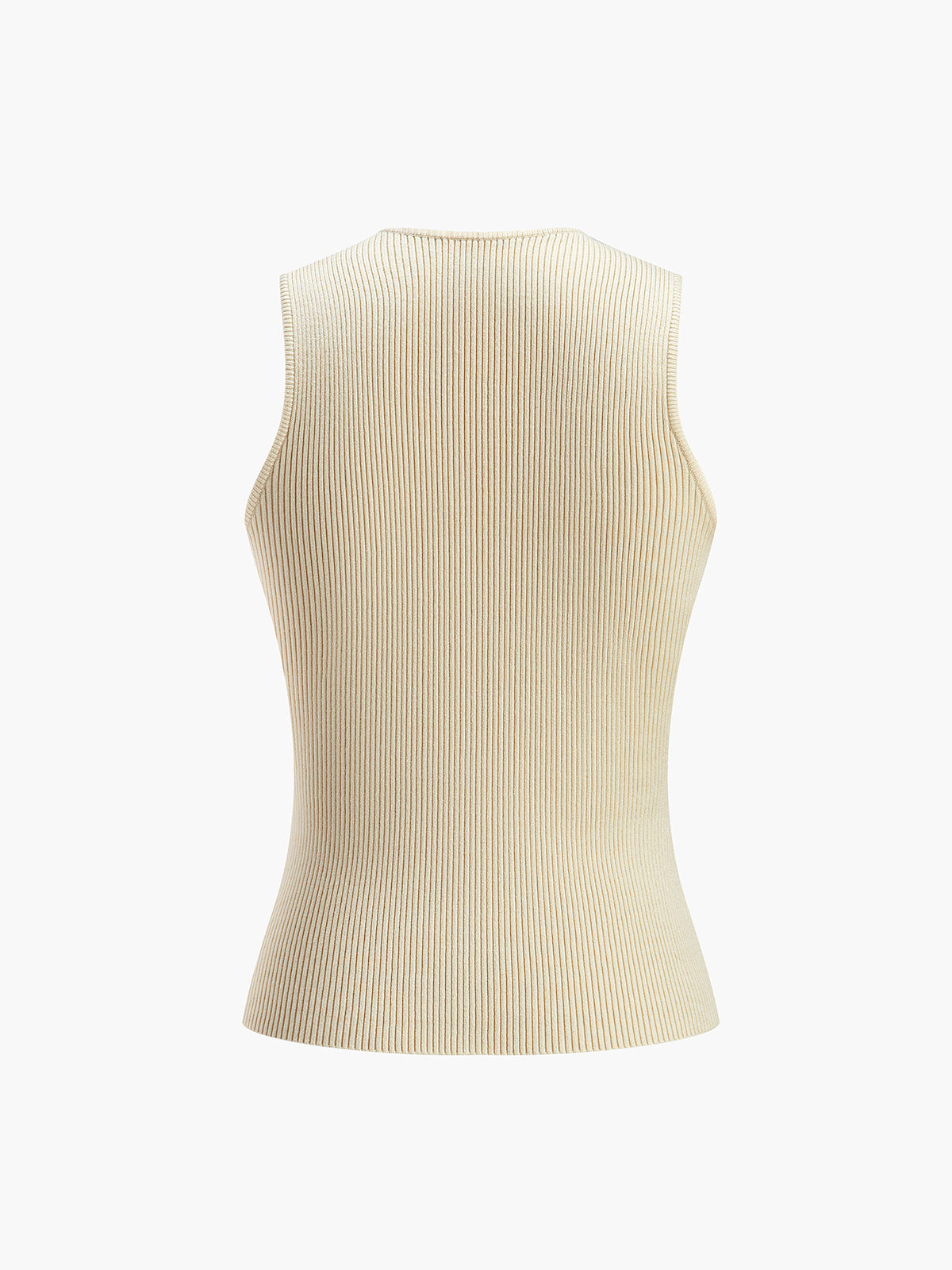 Ärmelloses Damen Tanktop Rippenstrick