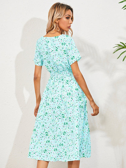 Elegantes Damen Sommerkleid Blumenmuster