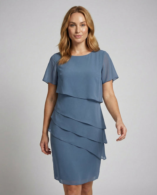 Elegantes Damenkleid Slim-Fit Schwarz - Norvielle
