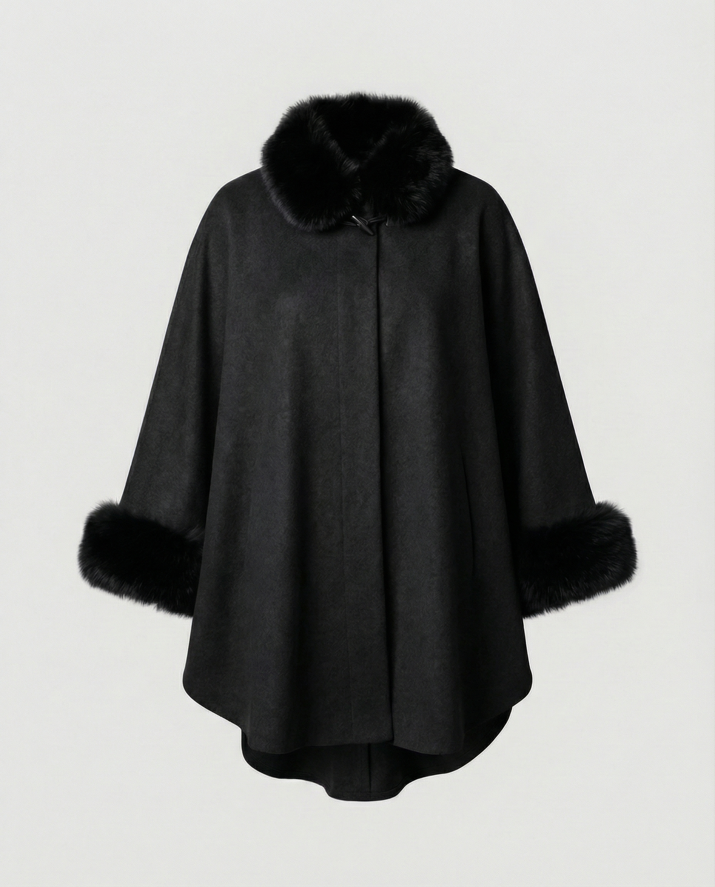 Damen Capejacke aus Kunstpelz