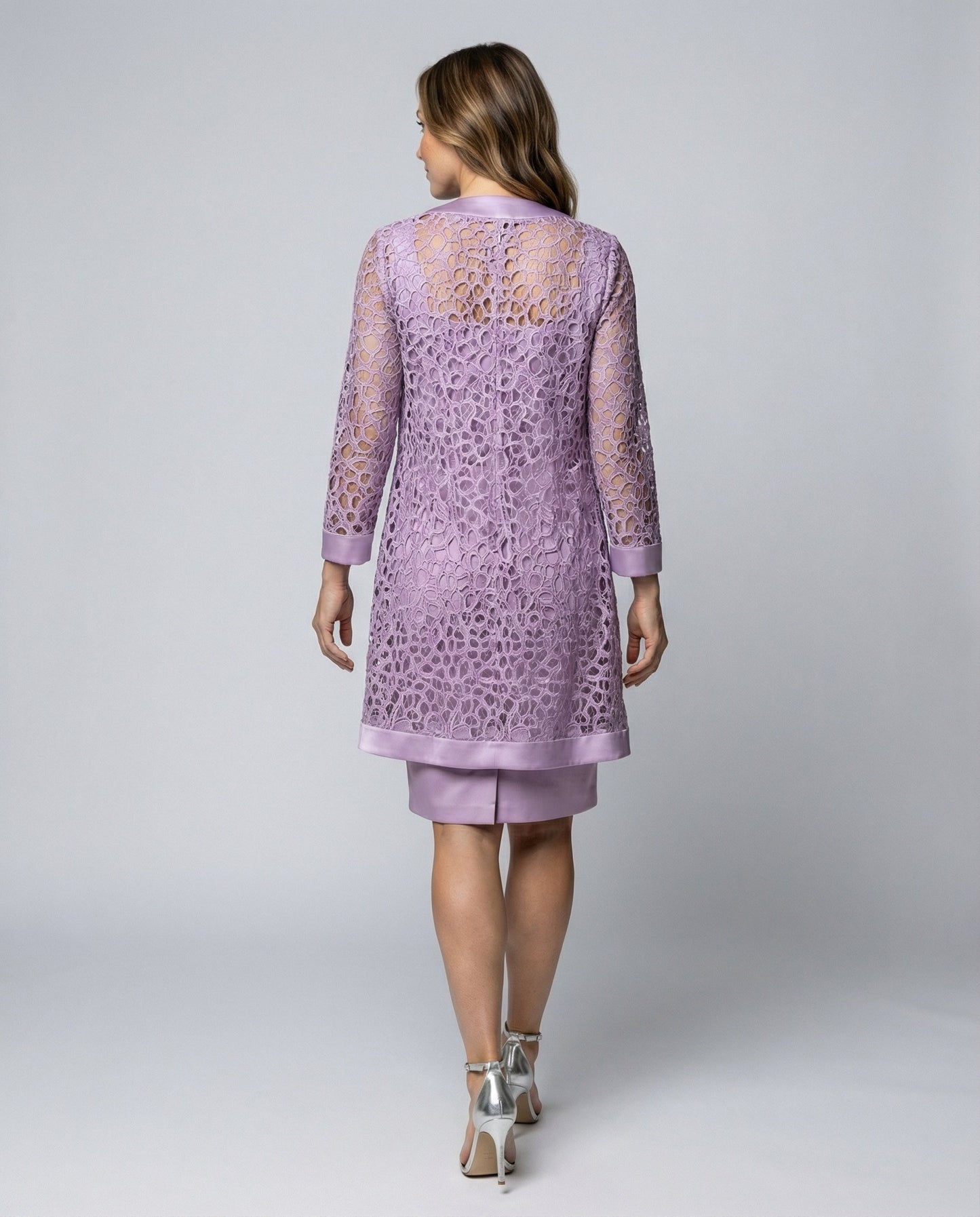 Elegantes Damen Spitzenkleid Cardigan