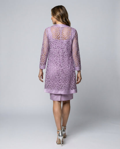 Elegantes Damen Spitzenkleid Cardigan