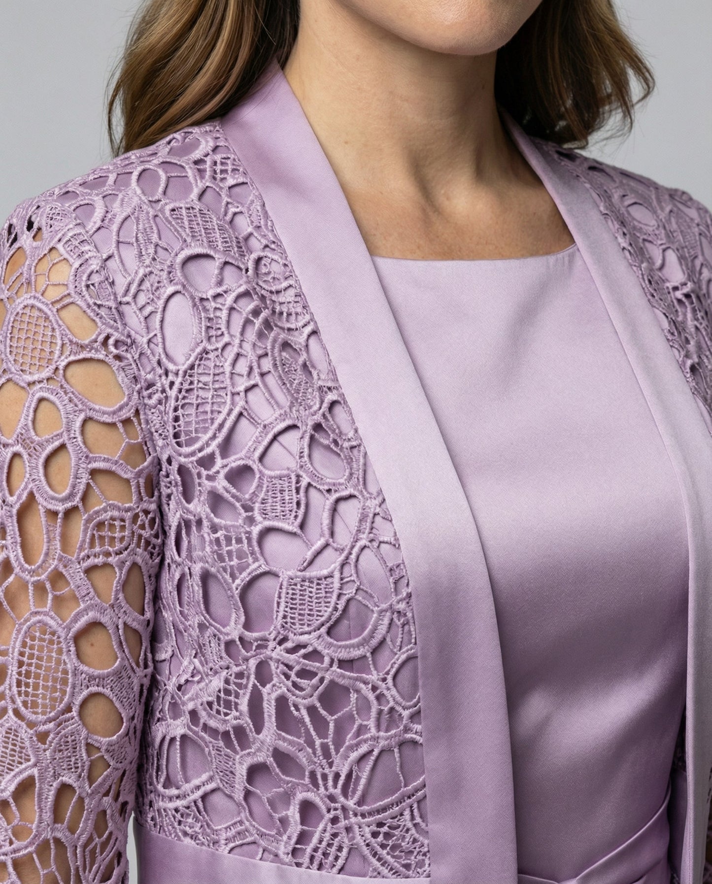 Elegantes Damen Spitzenkleid Cardigan