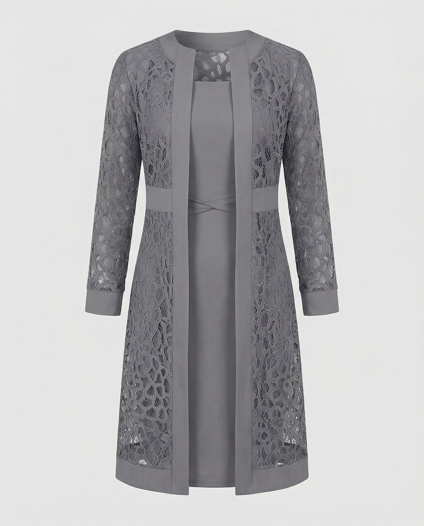 Elegantes Damen Spitzenkleid Cardigan