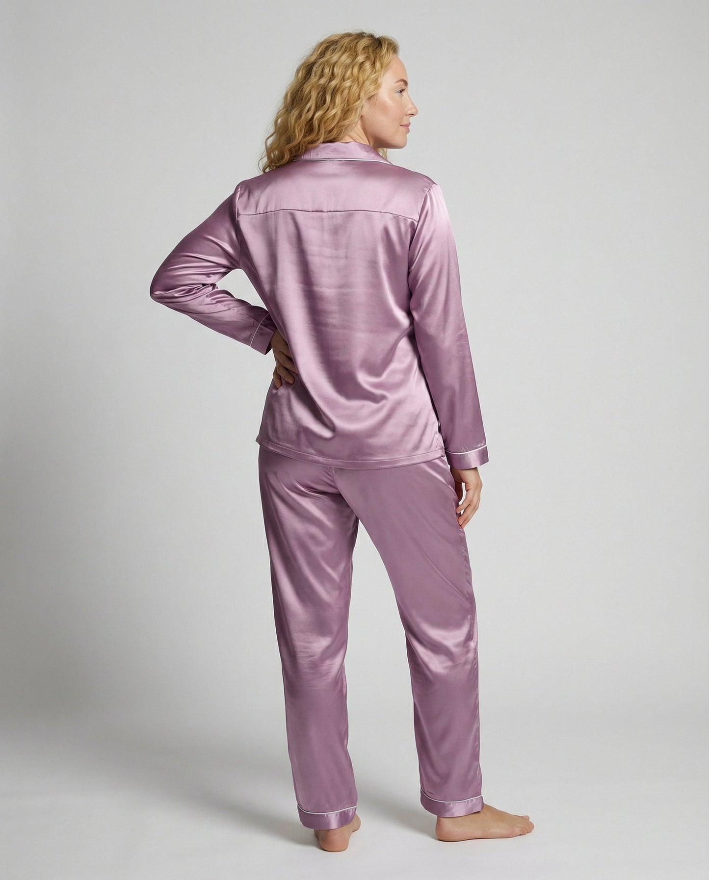 Damen Satin Pyjama Set Elegantes Design