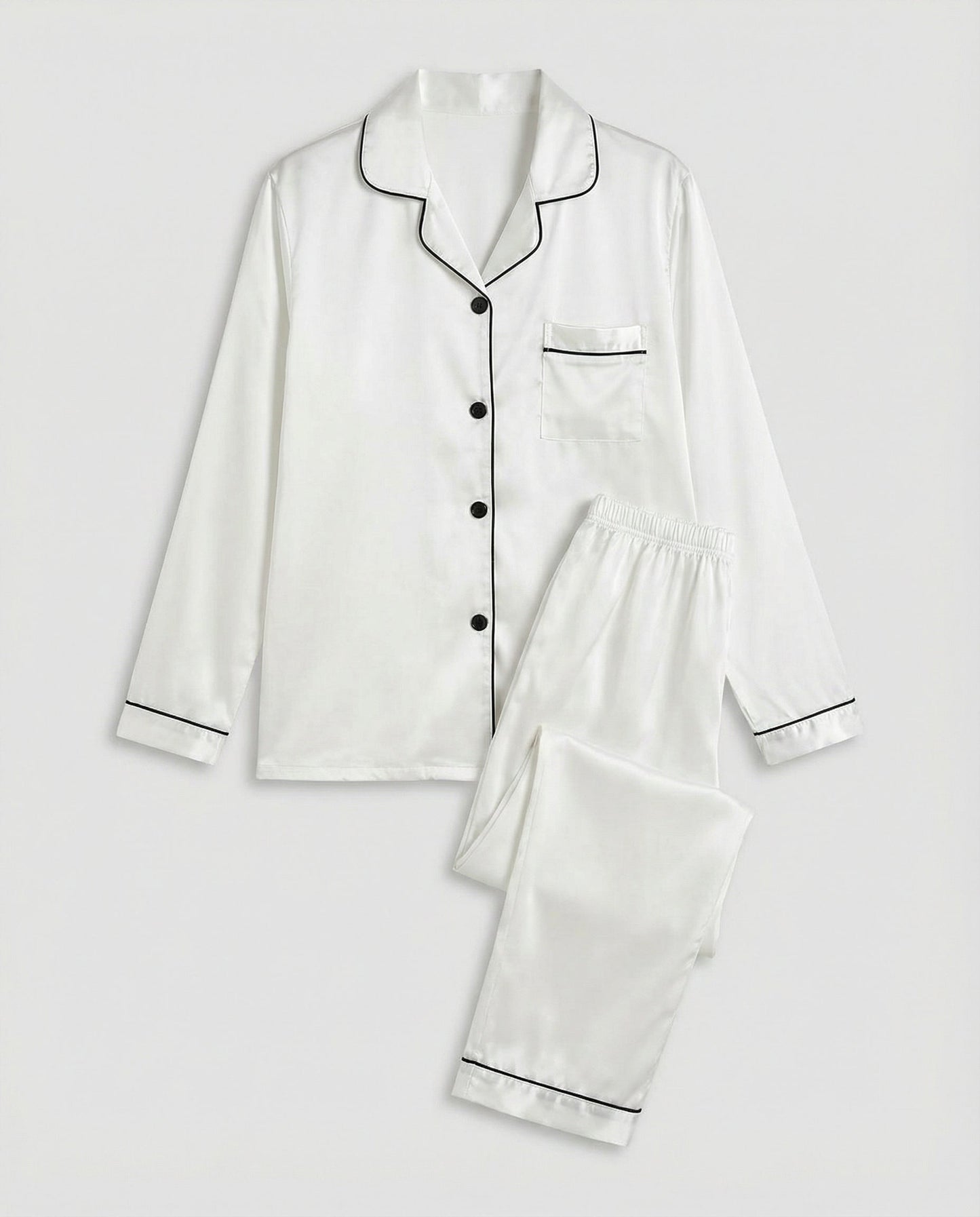 Damen Satin Pyjama Set Elegantes Design