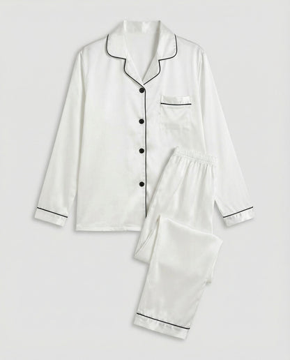 Damen Satin Pyjama Set Elegantes Design