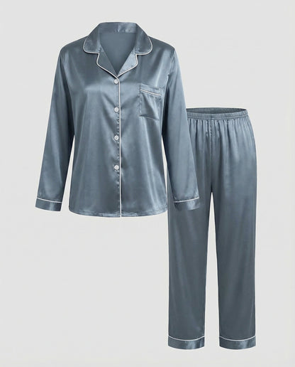 Damen Satin Pyjama Set Elegantes Design