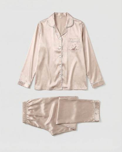 Damen Satin Pyjama Set Elegantes Design