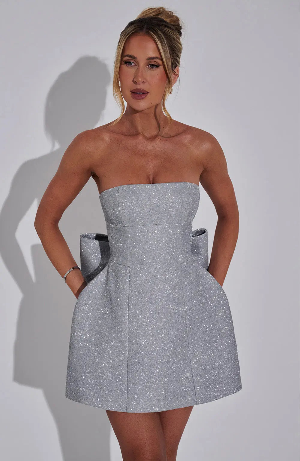 Damen Minikleid Glänzend