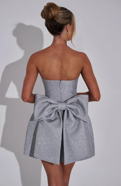 Glitzerndes Damen Minikleid Elegantes Strahlendes Kleid