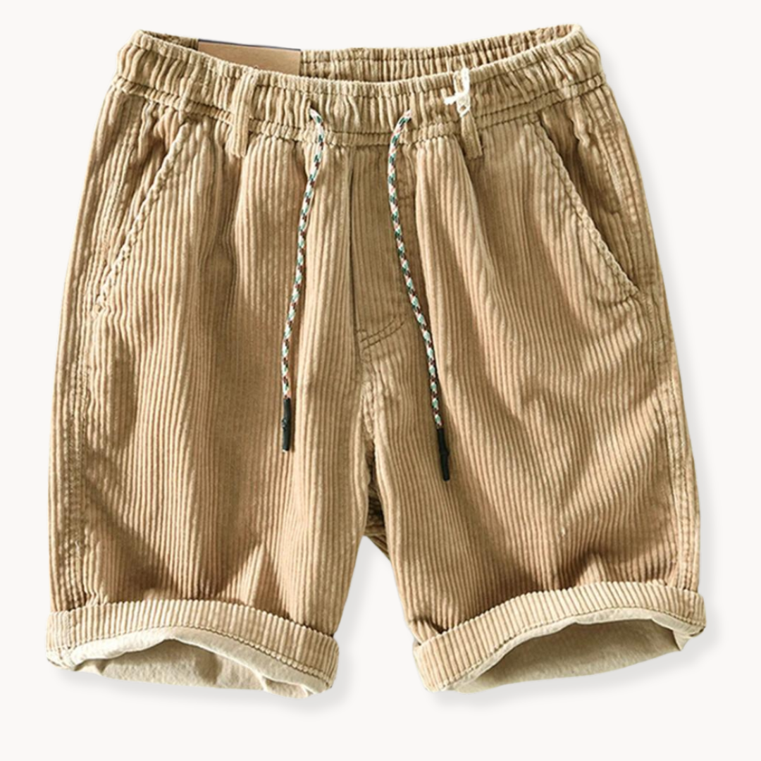 Elias Herren Freizeit-Shorts Elastischer Bund Kordelzug Schwarz - Norvielle