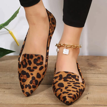 Norvielle Damen Orthopädische Loafers Leopard Spitze Schwarz - Norvielle