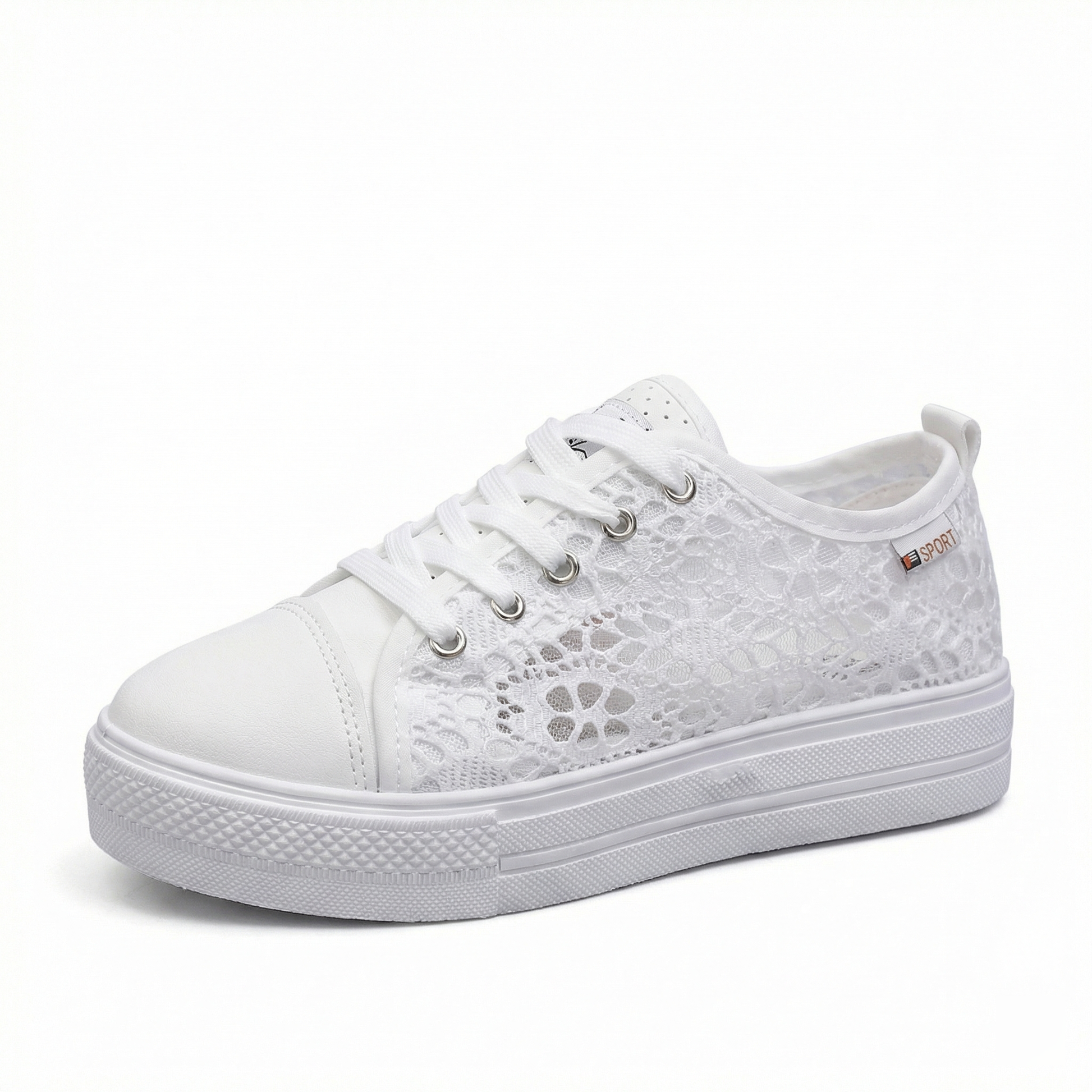 Damen Niedrig Geschnittene Schnürsneaker Seiten-details Sicherer - Norvielle